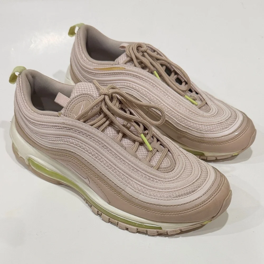 Nike Air Max 97 Women's Barley Rose Volt Sneakers Size 9.5